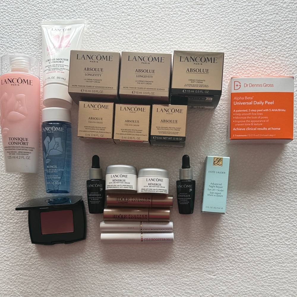 Lancome Absolue Skincare & Makeup & mascara. 20 products + 1 bags + pouch. NIB - Picture 6 of 12